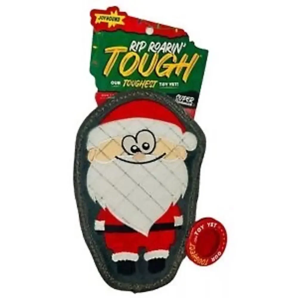 Joyhound Rip‎ Roarin Tough Super Squeaker Santa Clause Dog Toy Christmas Plush